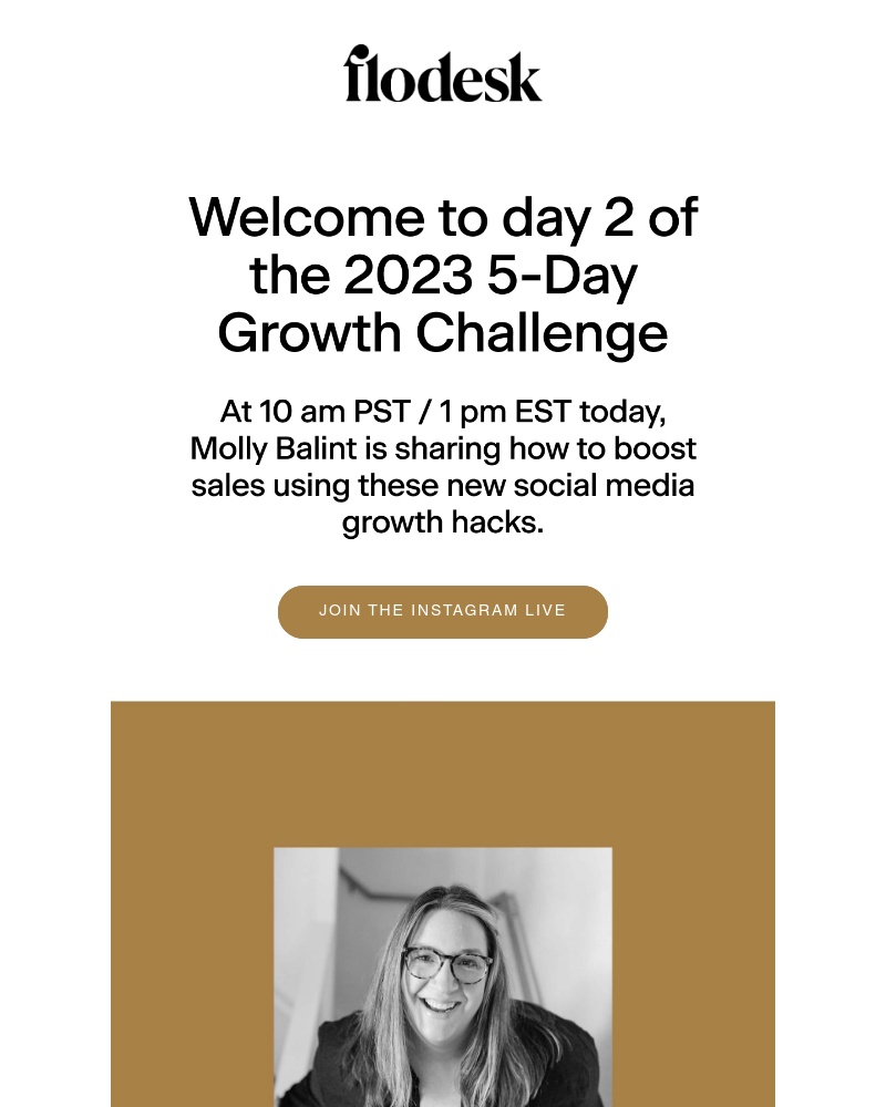 Flodesk - Day 2: Learn how to turn likes into dollars at 1pm EST πΈ