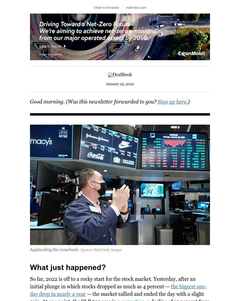 The New York Times - DealBook: An ‘overdone’ sell-off?