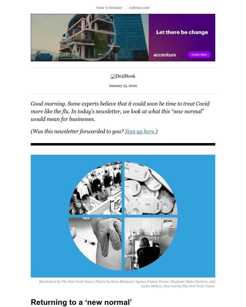 The New York Times - DealBook: Living with Covid