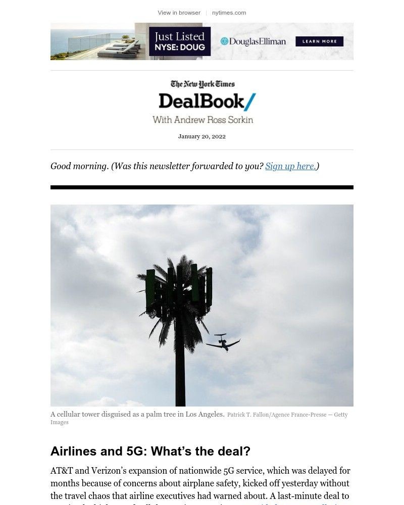 The New York Times - DealBook: The issue with 5G