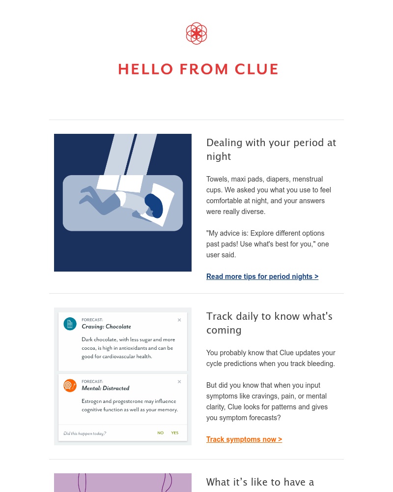 Clue - Dealing with your period at night 🛌