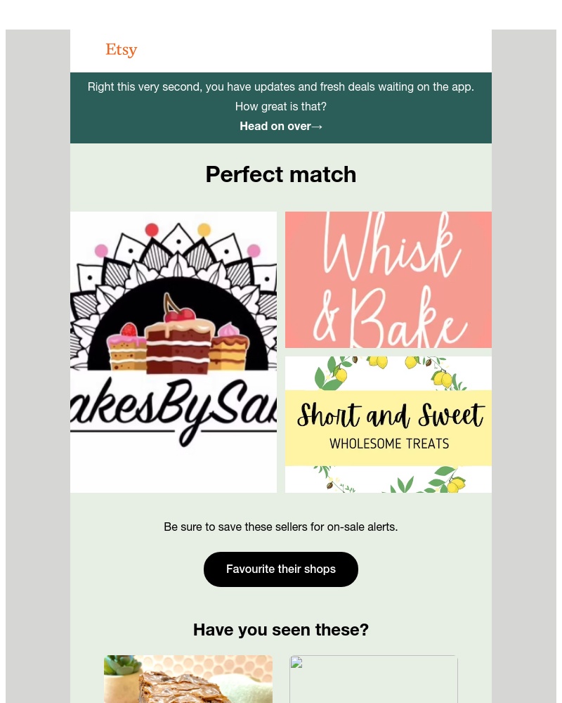 Etsy - Delivered right on time.