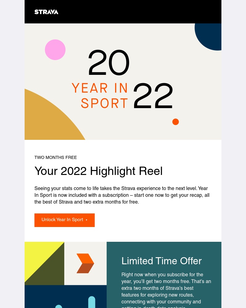 Strava - Dig into your personalized 2022 recap with 2 months free