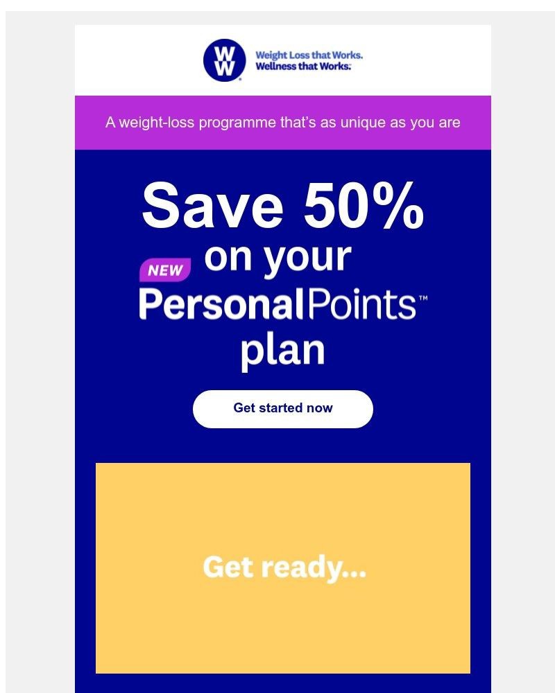 WW (Weight Watchers) - Discover PersonalPoints™ and SAVE 50% off today