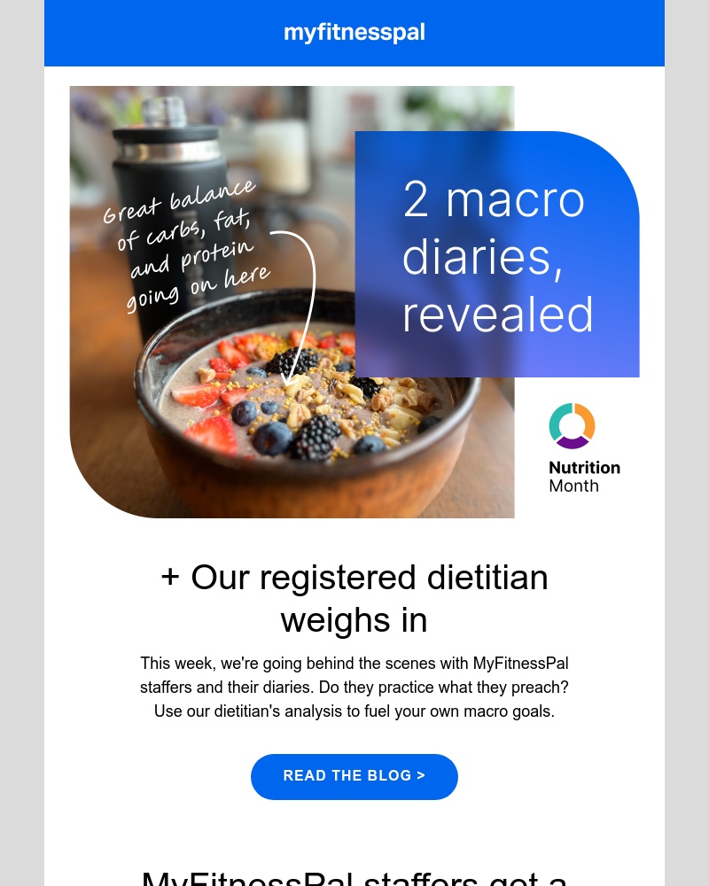 MyFitnessPal - Do MyFitnessPal staffers practice what they preach?