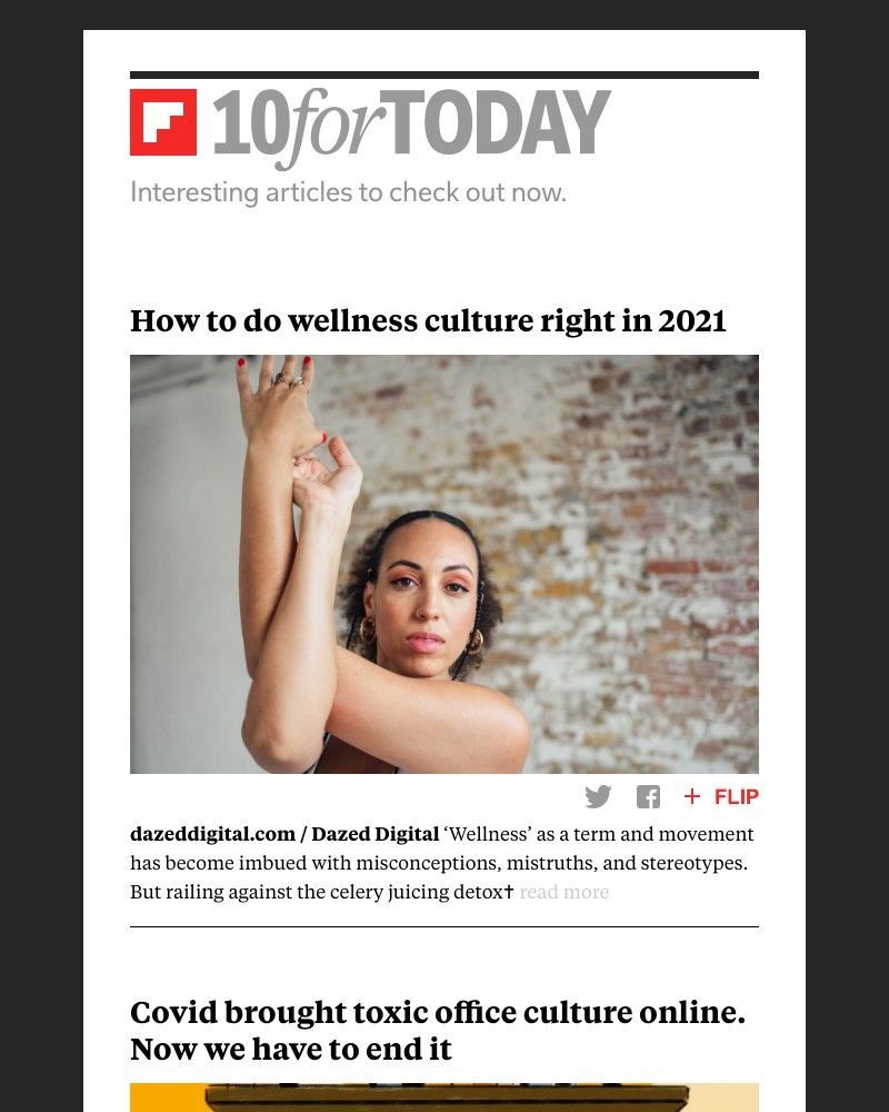 Flipboard - Do wellness culture right in 2021