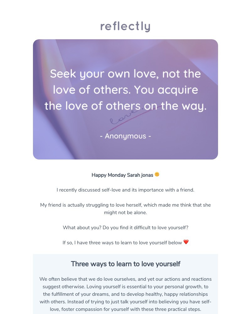 Reflectly - Do you love yourself? 🥰