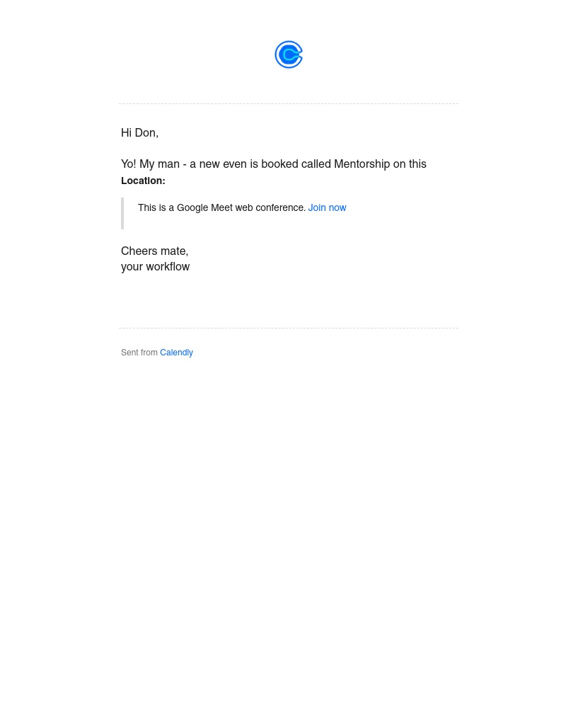 Calendly - Don Hi there