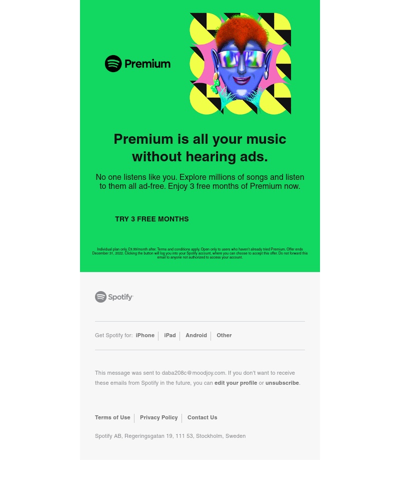 Spotify - Don't miss 3 free months of Spotify Premium