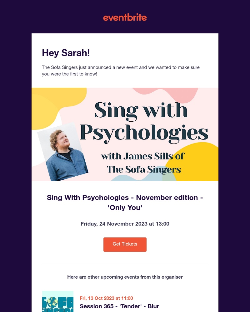 Eventbrite - Don't miss this new event by The Sofa Singers on 24 Nov!