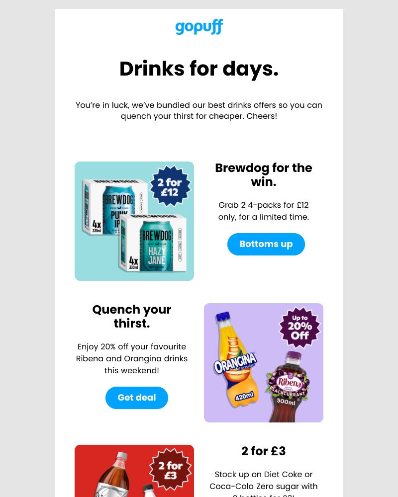 Gopuff - ๐ฅคDrinks deals delivered: Still in minutes!