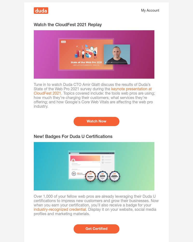 Duda - Duda Web Pro Survey Results, Local Schema, Duda U Badges & More