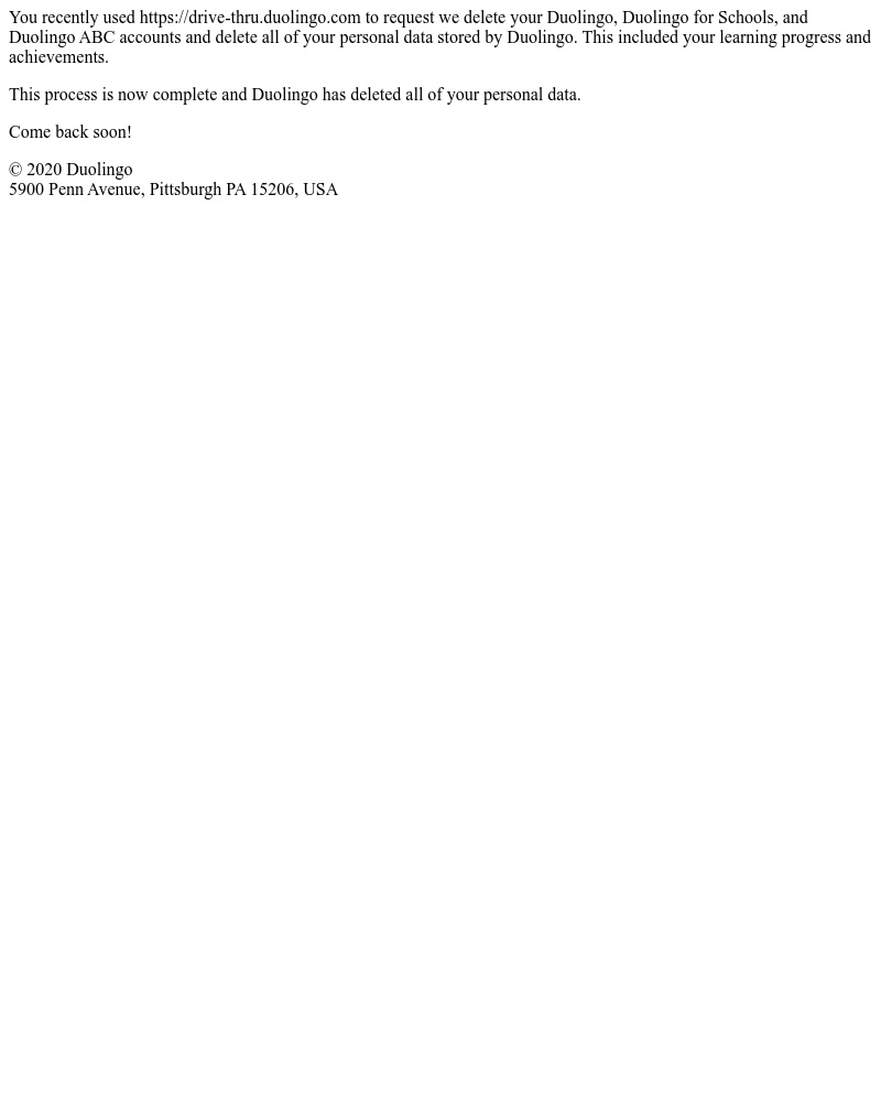 Duolingo Math - Duolingo personal data has been erased