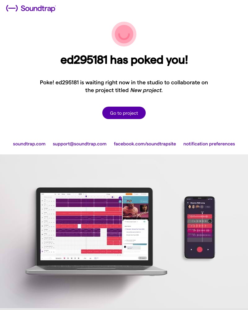 Soundtrap - ed295181 poked you