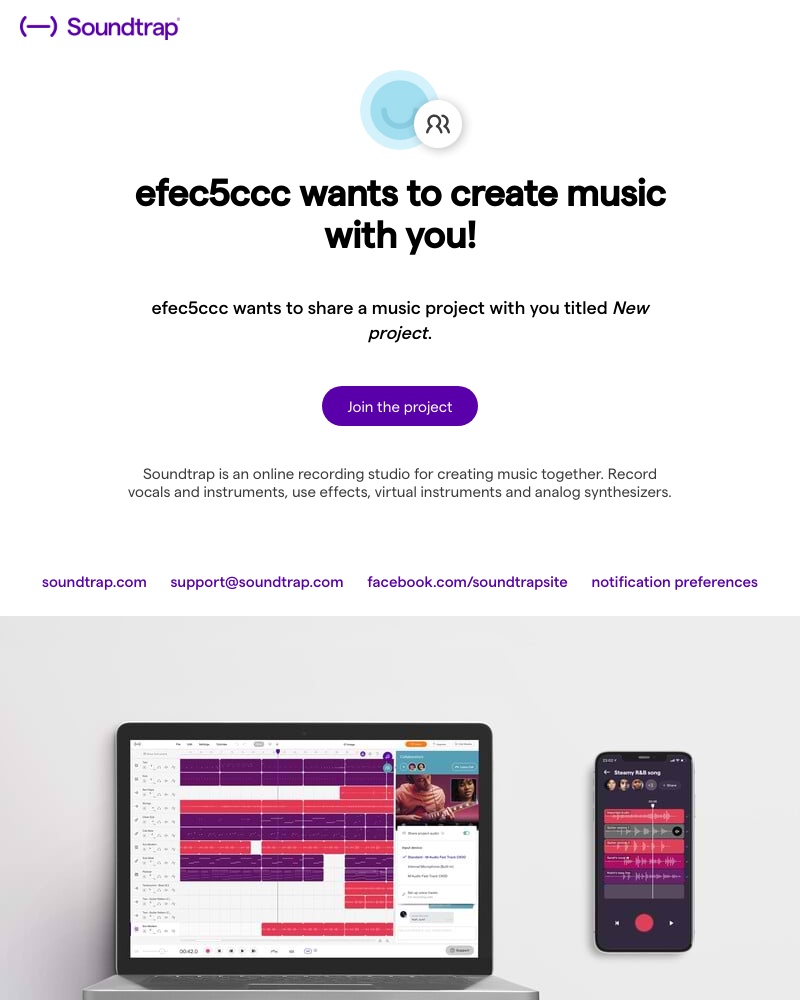 Soundtrap - efec5ccc wants to create music with you
