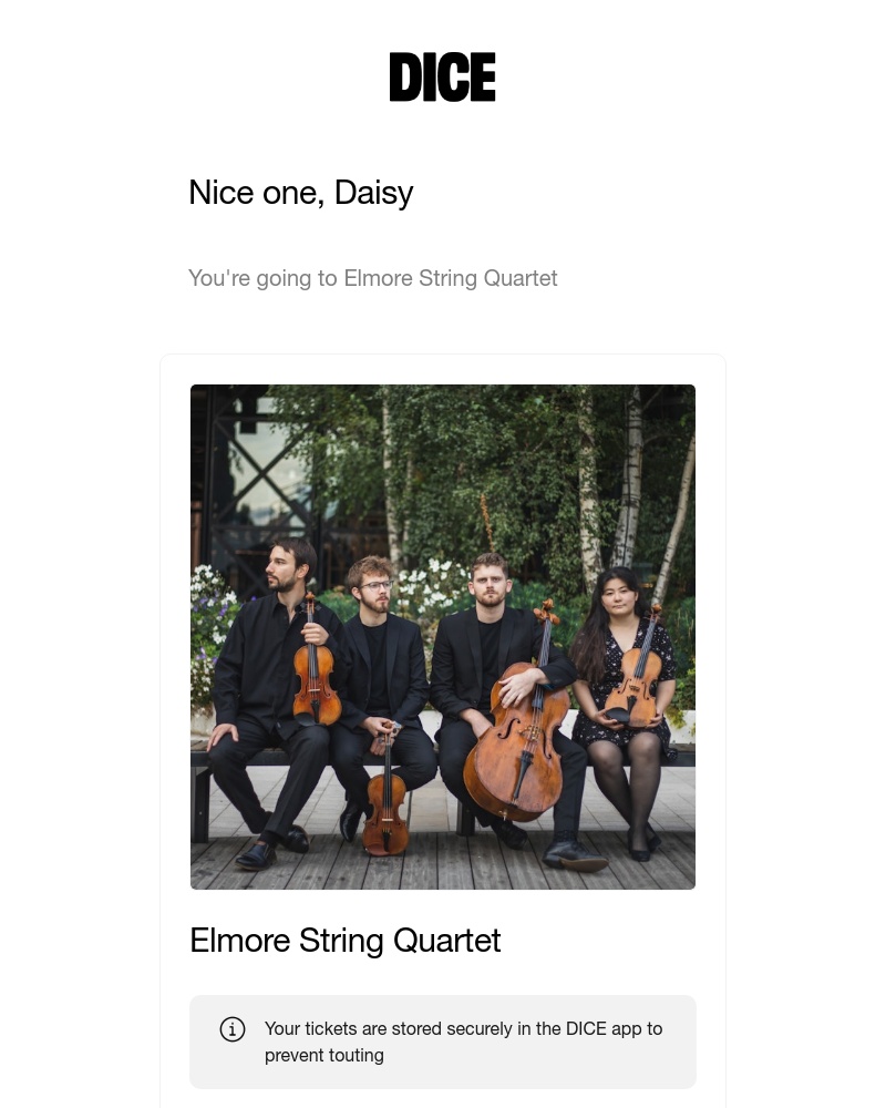 DICE - Elmore String Quartet