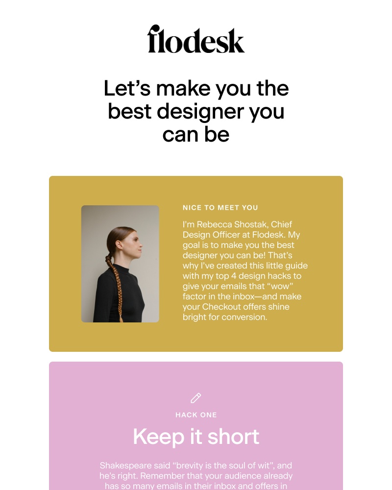 Flodesk - Email design hacks from Rebecca π©βπ¨