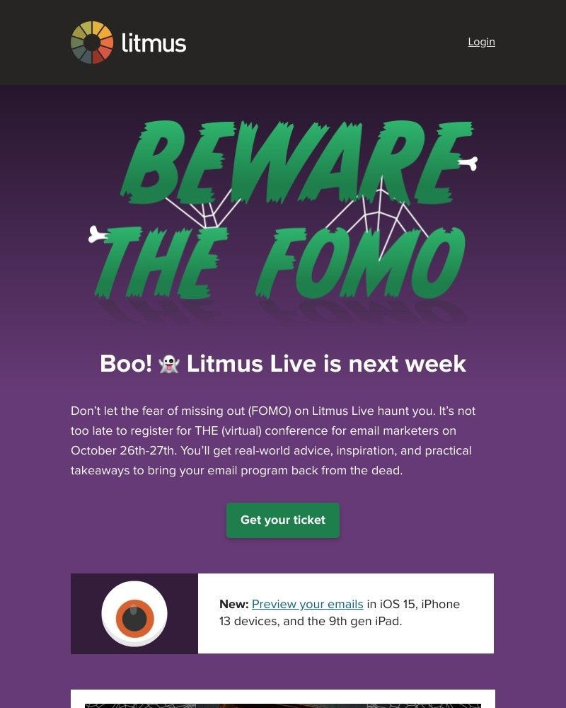 Litmus - Email tricks & treats at Litmus Liveānext week!