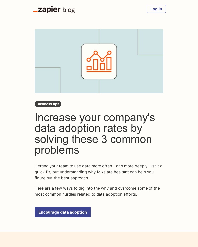 Zapier - Encourage data adoption