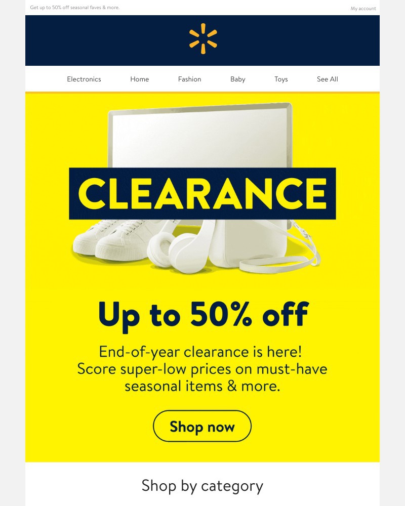 Walmart - π End-of-year clearance starts NOW!