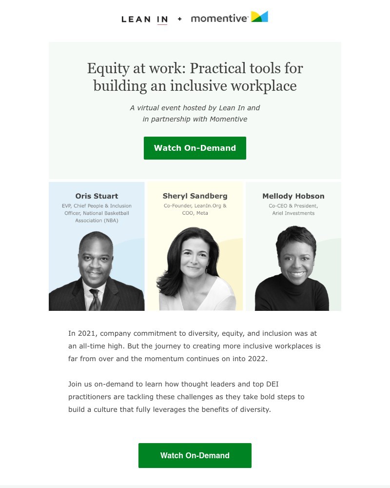 SurveyMonkey - Equity at Work: How to build an inclusive workplace, presented with LeanIn.Org