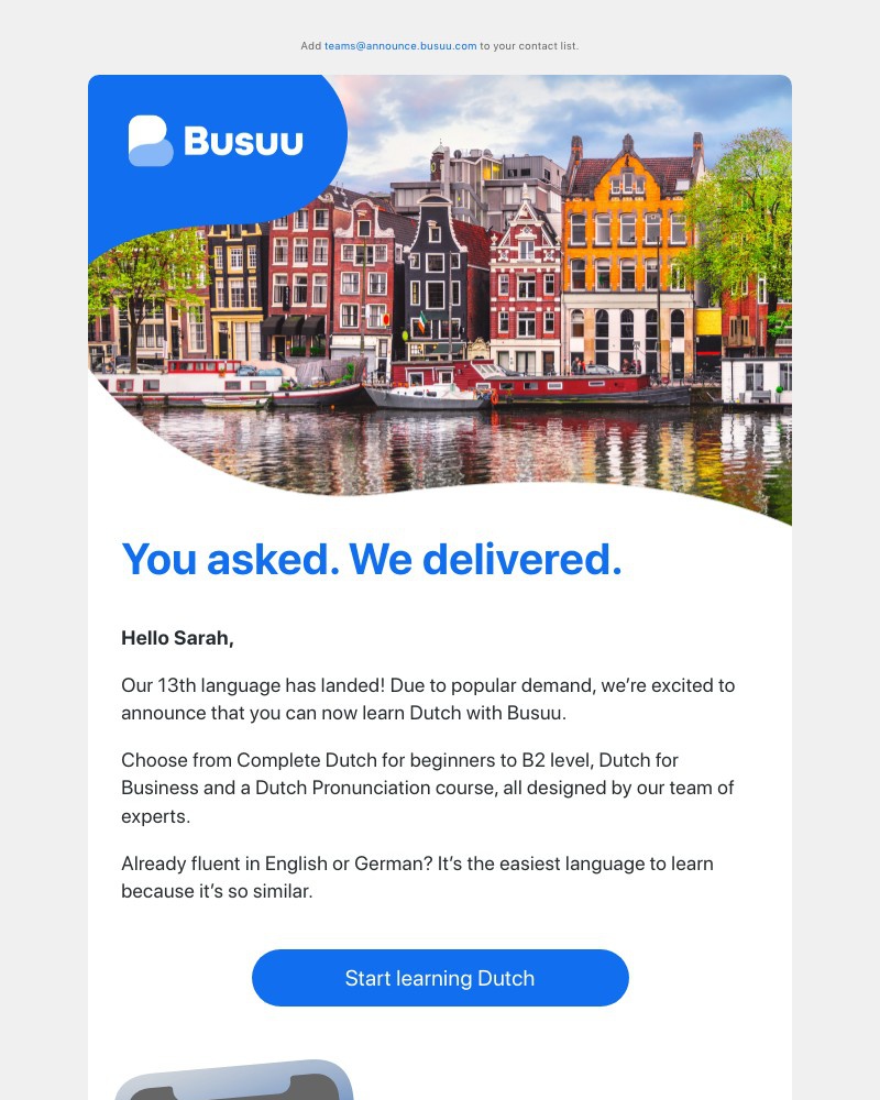 Busuu - Ever thought about learning Dutch? π