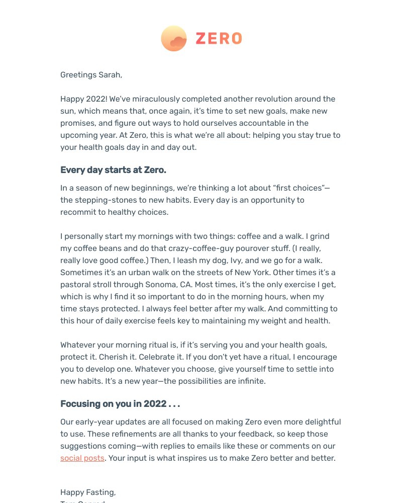 Zero - Every day starts at Zero