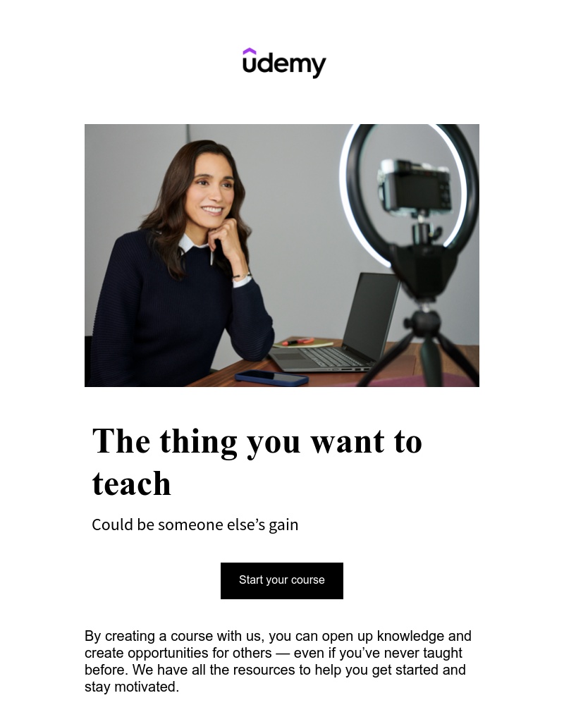 Udemy - Every instructor starts somewhere. Why not start here?