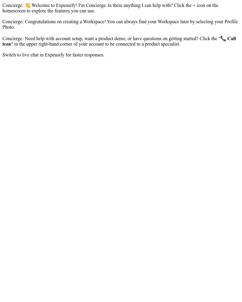 Expensify - Expensify Chat between Concierge and 0a55be8d@moodjoy.com