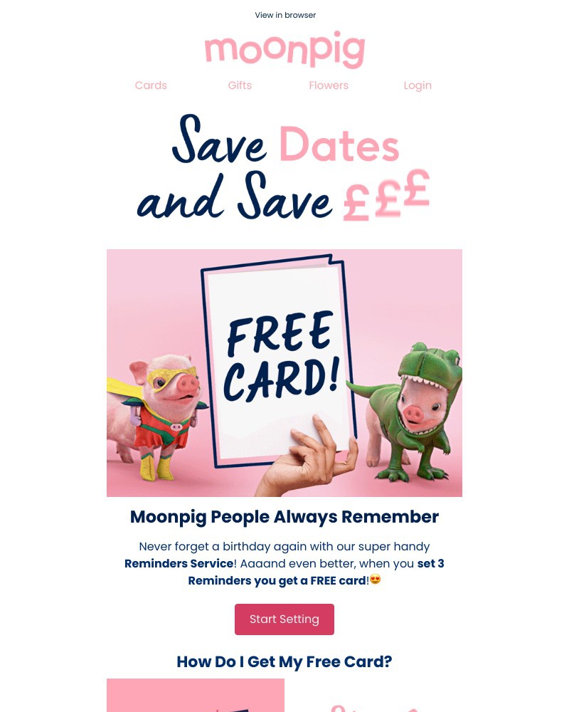 Moonpig - Fancy a free card? π§