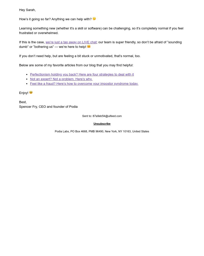 Podia - Feeling stuck? 🥺