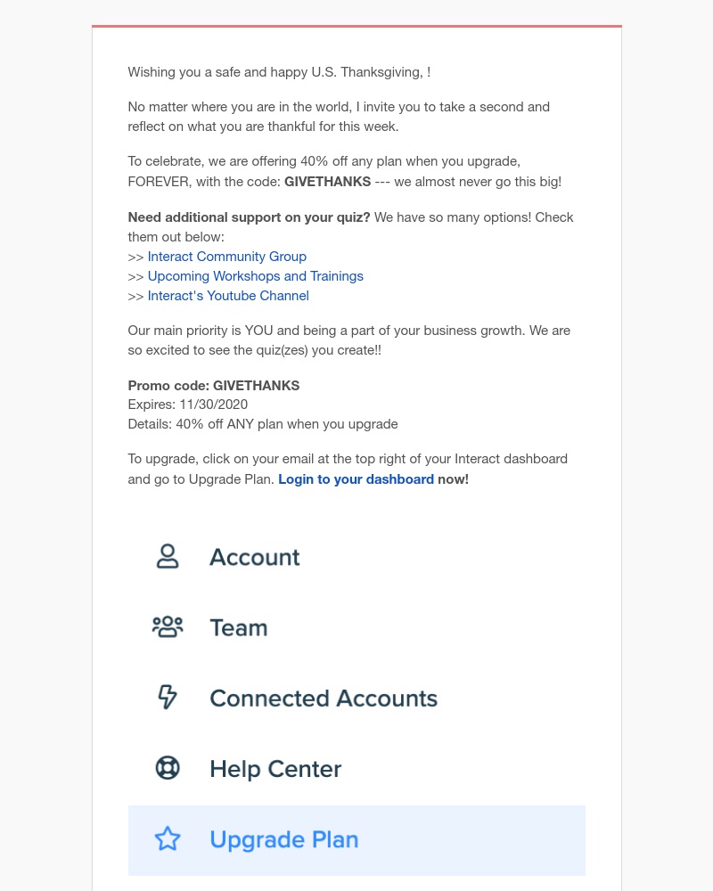 Interact - feeling thankful, so here's our gift to you