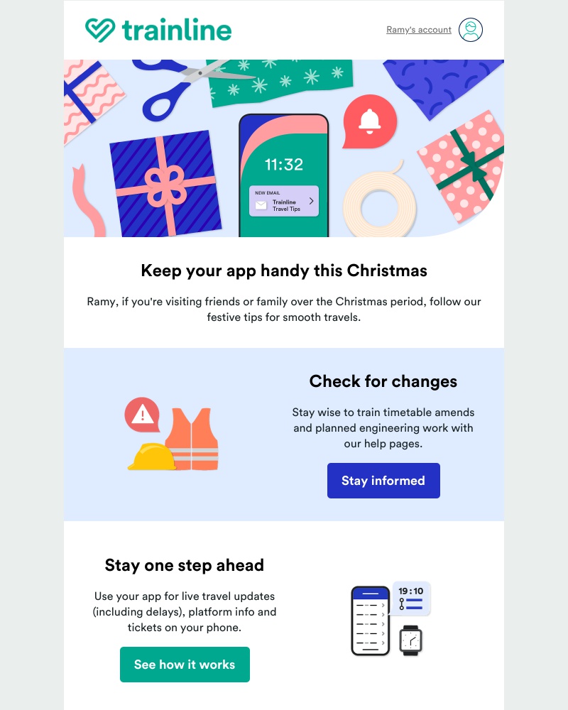 Trainline - Festive tips for smooth travels
