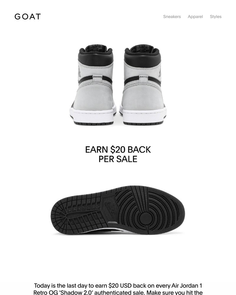 Goat - Final Hours: Earn $20 back per sale