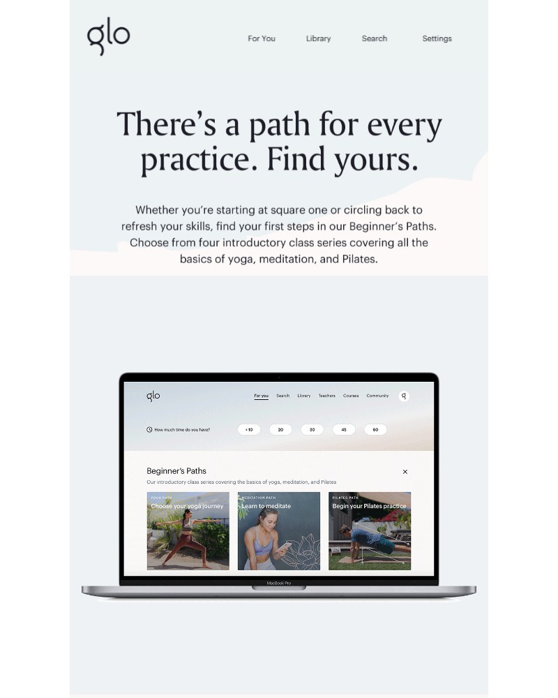 Glo - Find your flow with our new Beginner’s Paths