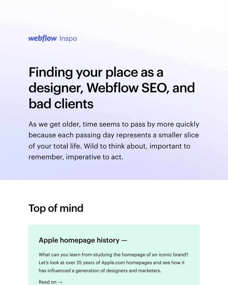 Webflow - Finding your place as a designer, Webflow SEO, and bad clients π‘