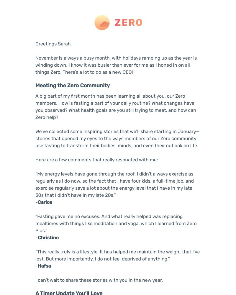 Zero - Finishing the year off right