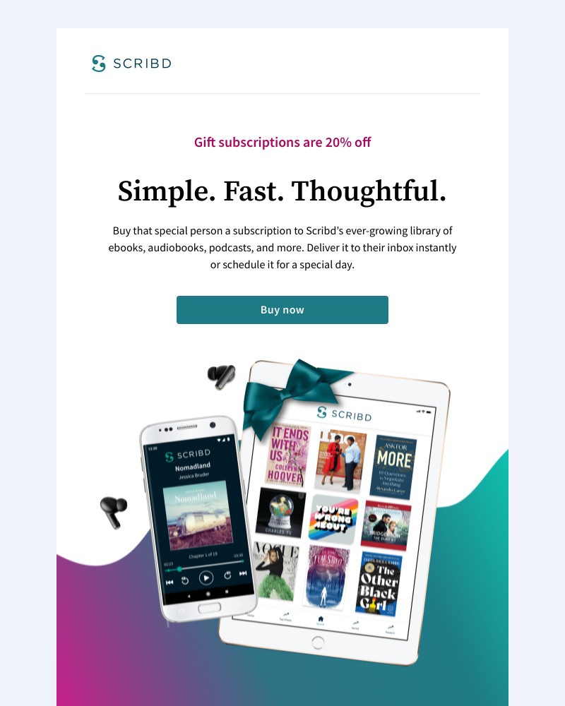 Scribd - Forgot someone on your holiday gift list? π