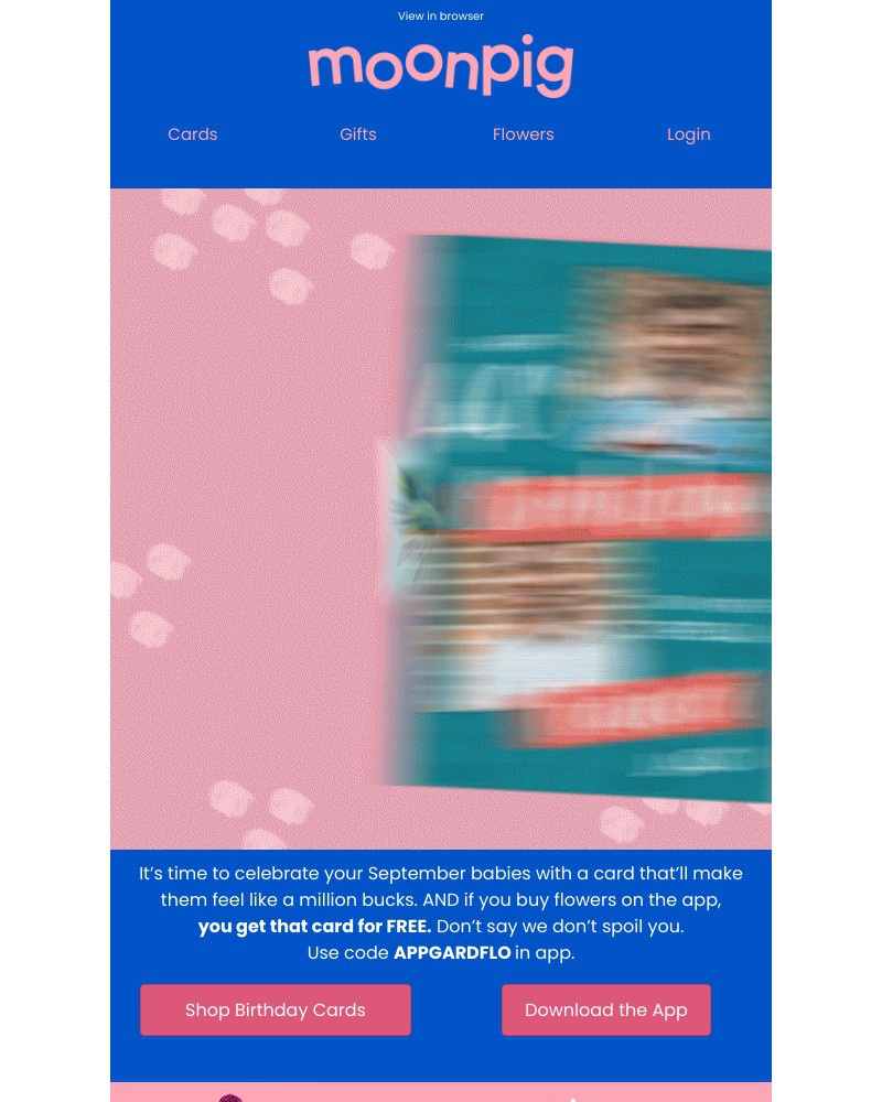 Moonpig - FREE card with flowers! πΊ + π