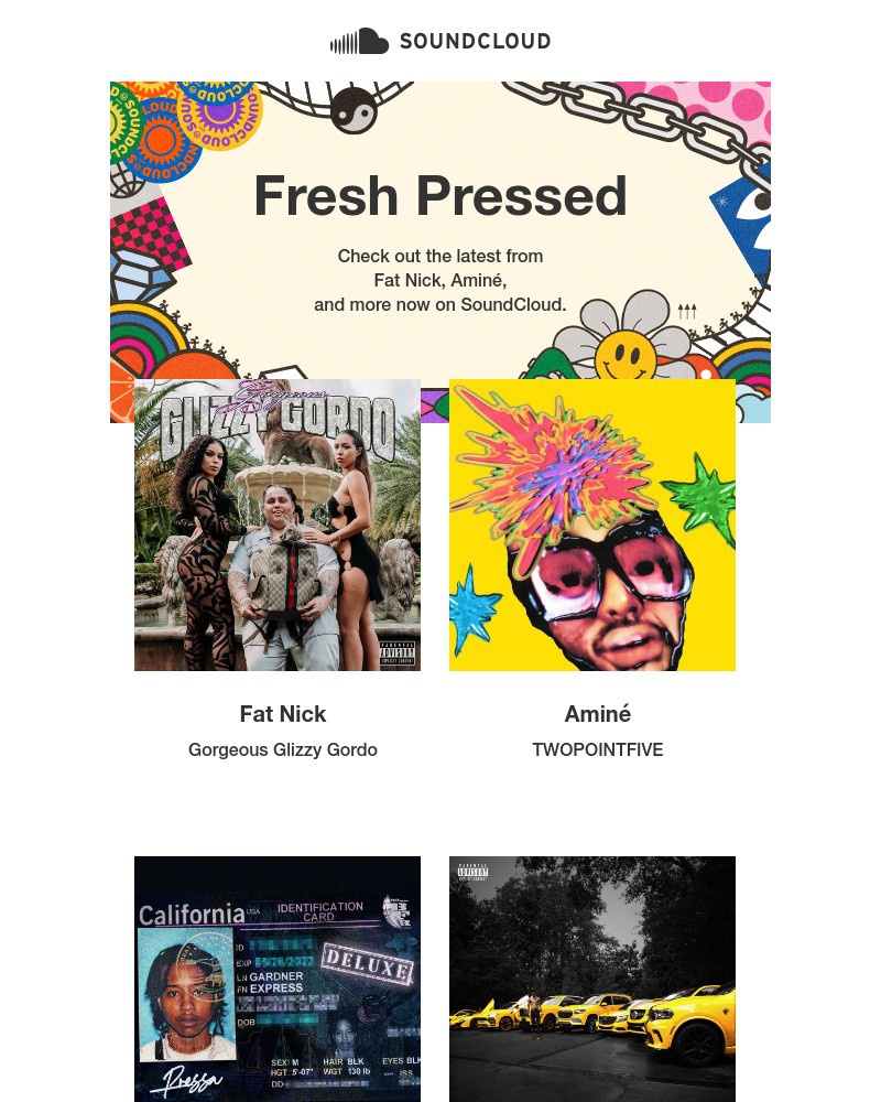 SoundCloud - Fresh Pressed: new tracks from Fat Nick, Aminé, and more