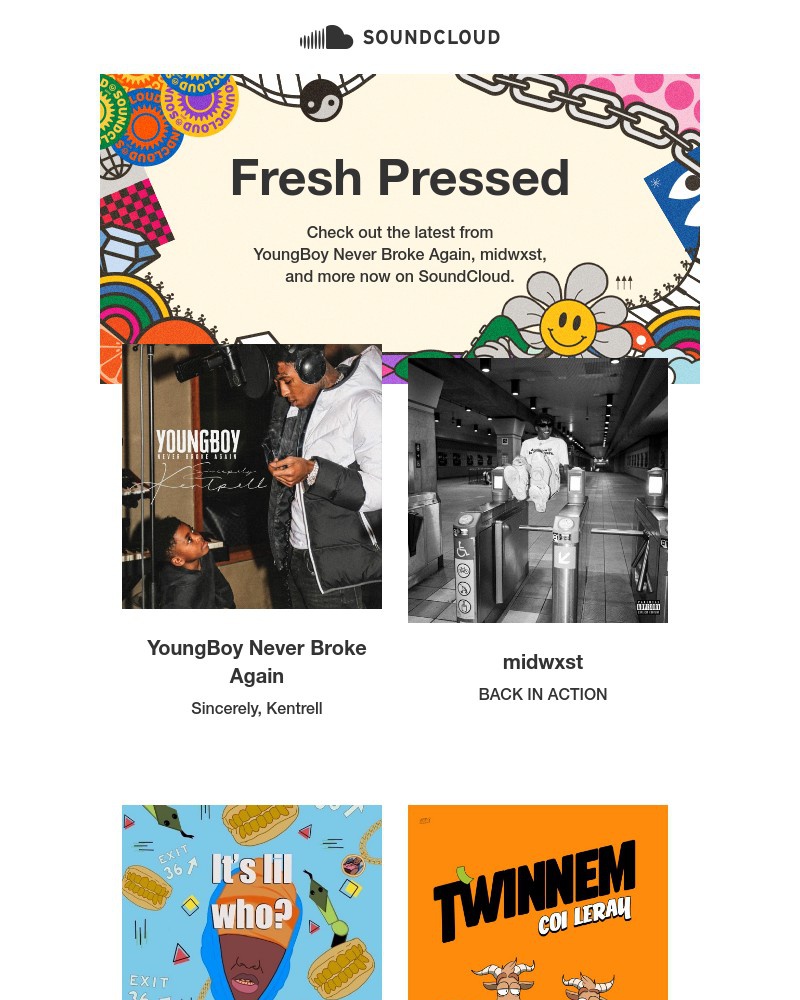 SoundCloud - Fresh Pressed: new tracks from YoungBoy Never Broke Again, midwxst, and more