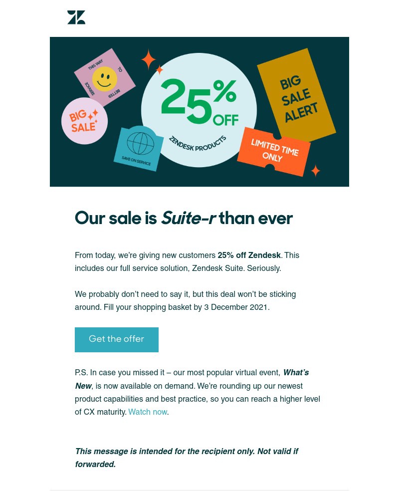 Zendesk - Get 25% off Zendesk products
