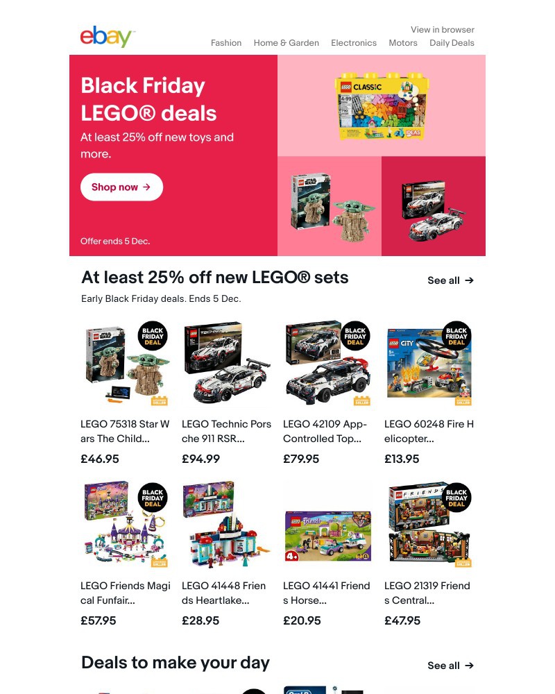 eBay - 🖤 Get 25% or more off new LEGO® sets 😎 ✨