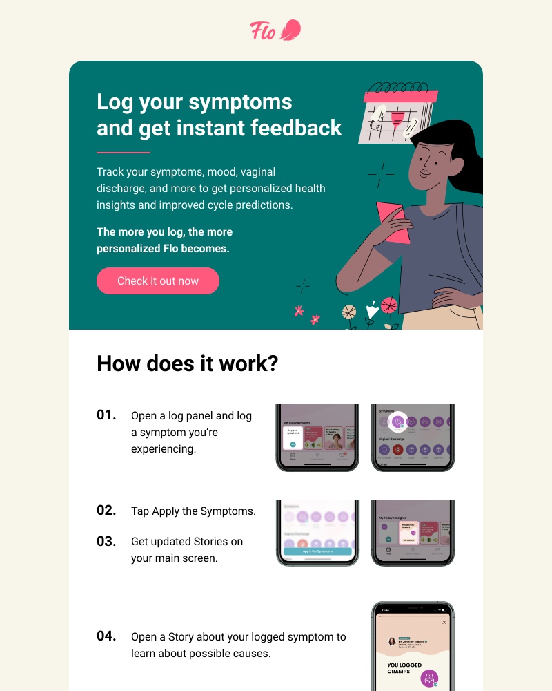 Flo - Get a better understanding of your symptoms with Flo