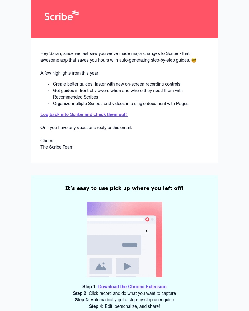 Scribe - Get back up to speed β‘οΈ