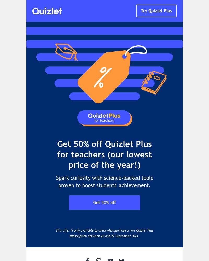 Quizlet - Get our lowest price ever on Quizlet Plus for teachers