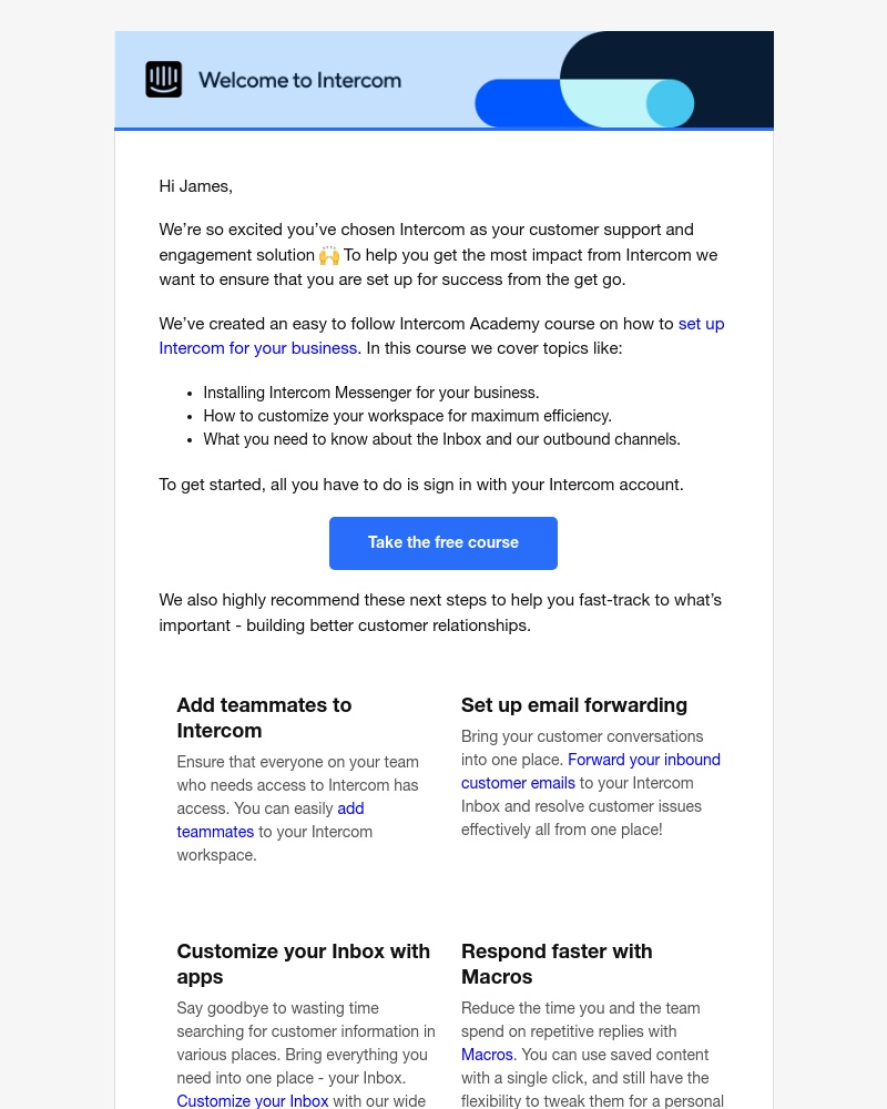 Intercom - Get started: set up Intercom for your business