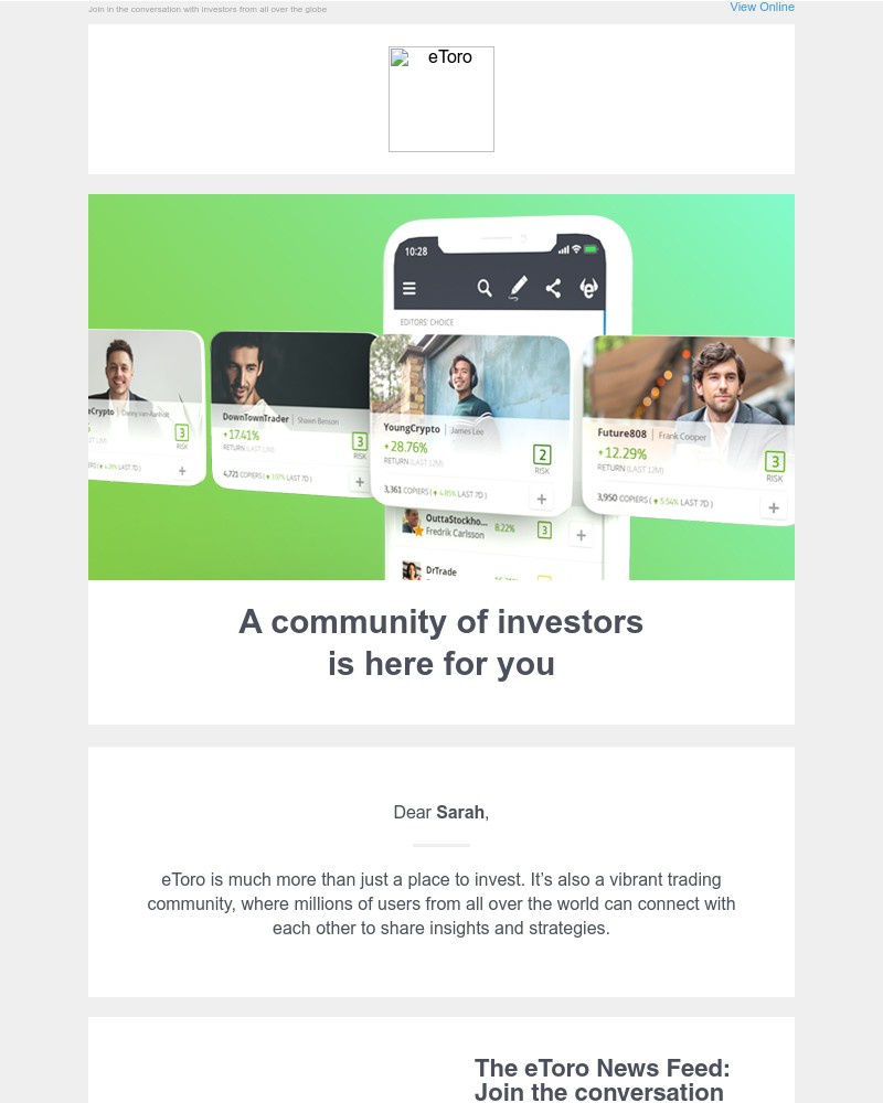 eToro - Get to know eToro’s social features