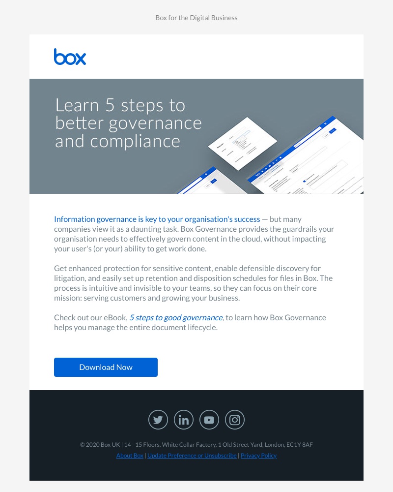 Box - Get your 5 step guide to good governance