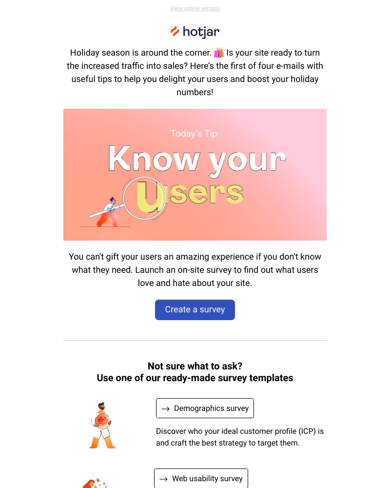 Hotjar - Get your site ready for the holiday traffic surge